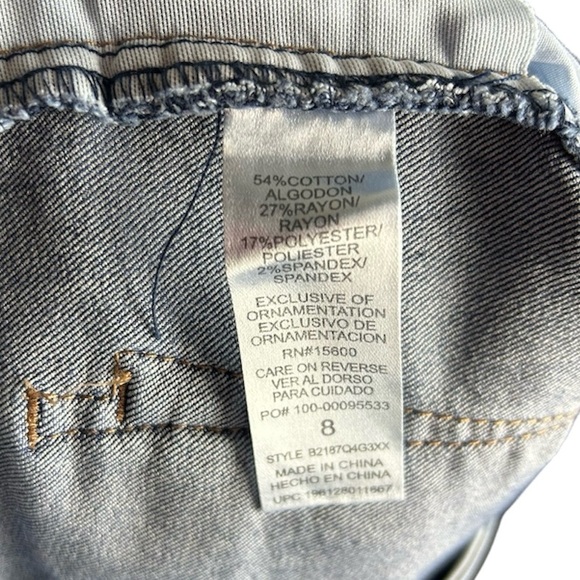 Democracy Ab Technology Mid Rise Fray Hem Crop Jeans Style B2187Q4G3XX Size 8 - Picture 7 of 7